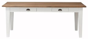 Stôl Milton white&amp;natural 200 x 100 x 78 cm