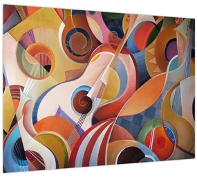 Sklenený obraz - Hudobný abstrakt (70x50 cm)