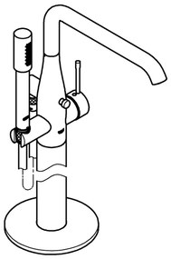 GROHE 23491GN1 - Vaňová batéria ESSENCE 277 mm zlatá