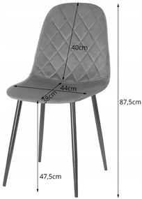 Jedálenská stolička ASTI zamatová béžová