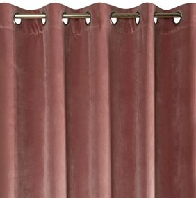 Tmavo ružový zamatový záves na okno 140 x 250 cm Dĺžka: 250 cm