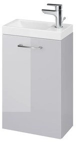 Cersanit Lara Como, závesná skrinka + keramické umývadlo 40cm, sivý lesk, S801-189