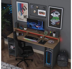 PC stolík Sikine 5 (orech + antracit) . Vlastná spoľahlivá doprava až k Vám domov. 1095021