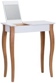 Biely toaletný stolík so zrkadlom Ragaba Dressing Table, dĺžka 65 cm