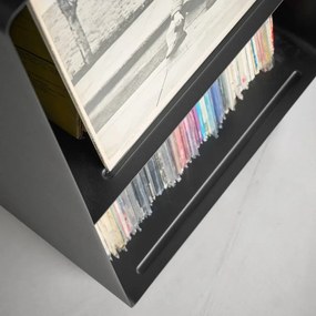 Čierny kovový pojazdný regál 40x73x38 cm Tower – YAMAZAKI