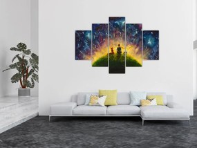 Obraz - Malý princ a líška (150x105 cm)