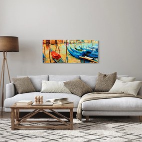 Obraz - Prístav v Benátkach (120x50 cm)