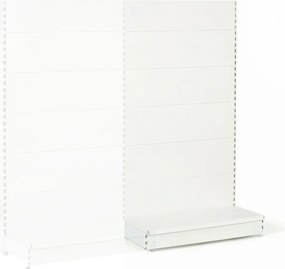 Predajný regál jednostranný, plné steny, 2200 x 1000 x 450 mm, prídavný, biela