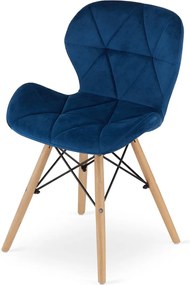 Modrá stolička LAGO VELVET