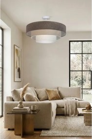 Brilagi - Prisadený luster LUNETA 3xE27/60W/230V pr. 80 cm sivá/krémová/biela