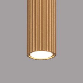 Stropné svietidlo Karbon, 1x zlaté kovové tienidlo, (60 cm)