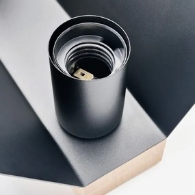 Stropné svietidlo ESME 2xE27/15W/230V čierna/dub