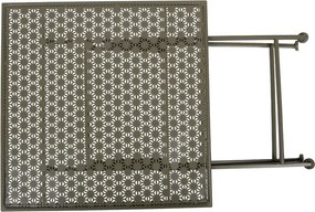 Zelený skladací záhradný kovový Bistro set stôl a 2 stoličky - 60*60*70cm / 50*40*93 cm