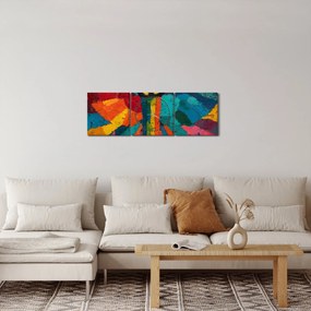 Obraz - Maľovaný anjel (s hodinami) (90x30 cm)