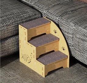 DIY drevené schodíky pre domáce zvieratá Svetlé drevo