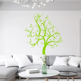Veselá Stena Samolepka Hudobný strom Farba: zelená, Veľkosť: 60 x 60 cm