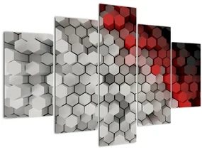 Obraz - 3D hexagóny (150x105 cm)