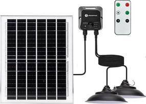 Aigostar - LED solárny luster 2×LED/70 W/12 V 12 000 mAh 6500 K, priemer 23,5 cm + diaľkové ovládanie