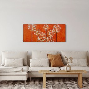 Obraz - Oranžový les (120x50 cm)
