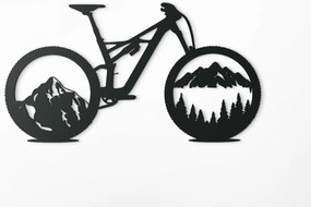 drevko Drevená nálepka Horský bicykel Rozmer obrazu: 24,5 x 44,5 cm, Farba dekorácie: Čierna