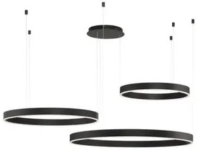 Moderný luster Motif 250 čierne s diaľkovým ovládaním