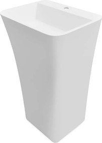 Besco Voľne stojace umývadlo z liateho mramoru Assos S-Line Matt UM VS-OPB 52x41x84 cm, s otvorom pre batériu