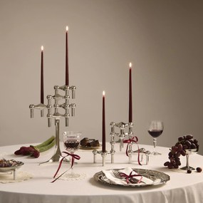Stoff Nagel Vysoká sviečka STOFF Nagel by Ester&Erik Burgundy Red – set 6 ks
