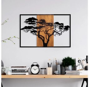 Asir Nástenná dekorácia 90x58 cm strom drevo/kov AS1717