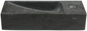 Sapho Sapho, BLOK kamenné umývadlo 38x8x14 cm, čierny Antracit, 2401-31