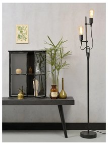 Čierna stojacia lampa s kovovým tienidlom (výška 152 cm) Seattle – it's about RoMi