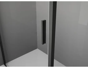 Mexen Exo, sprchovací kút s krídlovými dverami 160 x 75 cm, 6mm číre sklo, čierny profil, 819-160-075-70-00