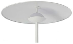 Biela LED stojacia lampa s kovovým tienidlom (výška 140 cm) Lund – Candellux Lighting