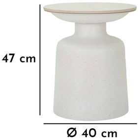 Okrúhly odkladací stolík s keramickou doskou ø 40 cm Fush – Mauro Ferretti