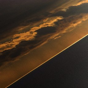 Obraz plachetnice pri západe slnka (120x50 cm)