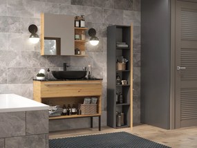 Kúpeľňová skrinka Neltossa 10 (antracit + dub artisan). Akcia -18%. Vlastná spoľahlivá doprava až k Vám domov. 1133006