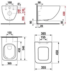 JIKA H8669540000001 - Závesné WC PURE + WC sedadlo SoftClose PURE
