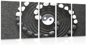 5-dielny obraz harmonický Jin a Jang Varianta: 100x50