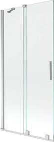 Mexen Velar Vaňová zástena dvojdielna posuvná 95 x 150 cm, transparentná, chróm - 896-095-000-01-01