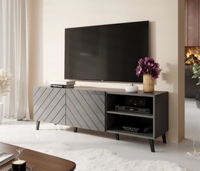 Cama Sivý TV stolík Abeto 2D