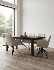 Otočná stolička s podrúčkami Lozano, béžová (S2417)