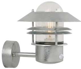 Nordlux - Vonkajšie nástenné svietidlo so senzorom BLOKHUS 1xE27/60W/230V IP54