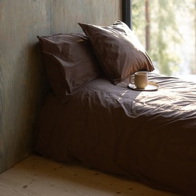 Storefactory Obliečky z organickej bavlny Crinkle Espresso 150 × 210 cm