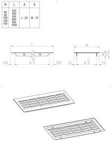Strong 60 x 400 mm čierna mat 464036