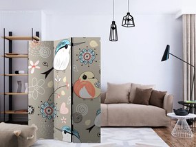 Artgeist Paraván - Natural pattern with birds [Room Dividers]