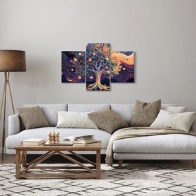 Obraz – Fialový strom plný energie (90x60 cm)