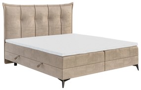 Kontinentálna posteľ 140 cm Foxtrot (svetlobéžová) (s matracom a úl. priestorom). Vlastná spoľahlivá doprava až k Vám domov. 1043366