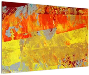 Obraz abstrakcie - maľba (90x60 cm)
