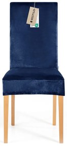 Modré napínacie poťahy v súprave 4 ks na stoličku 48 cm Sento – Restilo