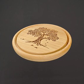 AMADEA Drevená servírovacia doštička - podnos strom, masívne drevo, 20 cm