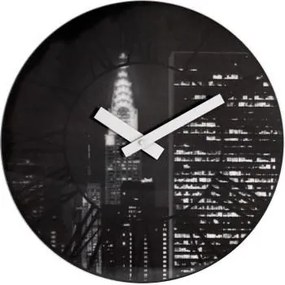 Designové nástěnné 3D hodiny 3005 Nextime The City 39cm